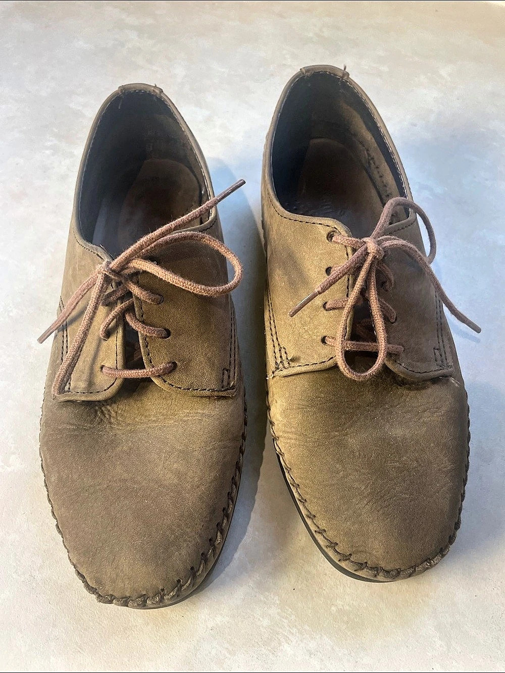 Dexter Women’s Brown Leather-Style Oxfords US 6.5W Made in the USA